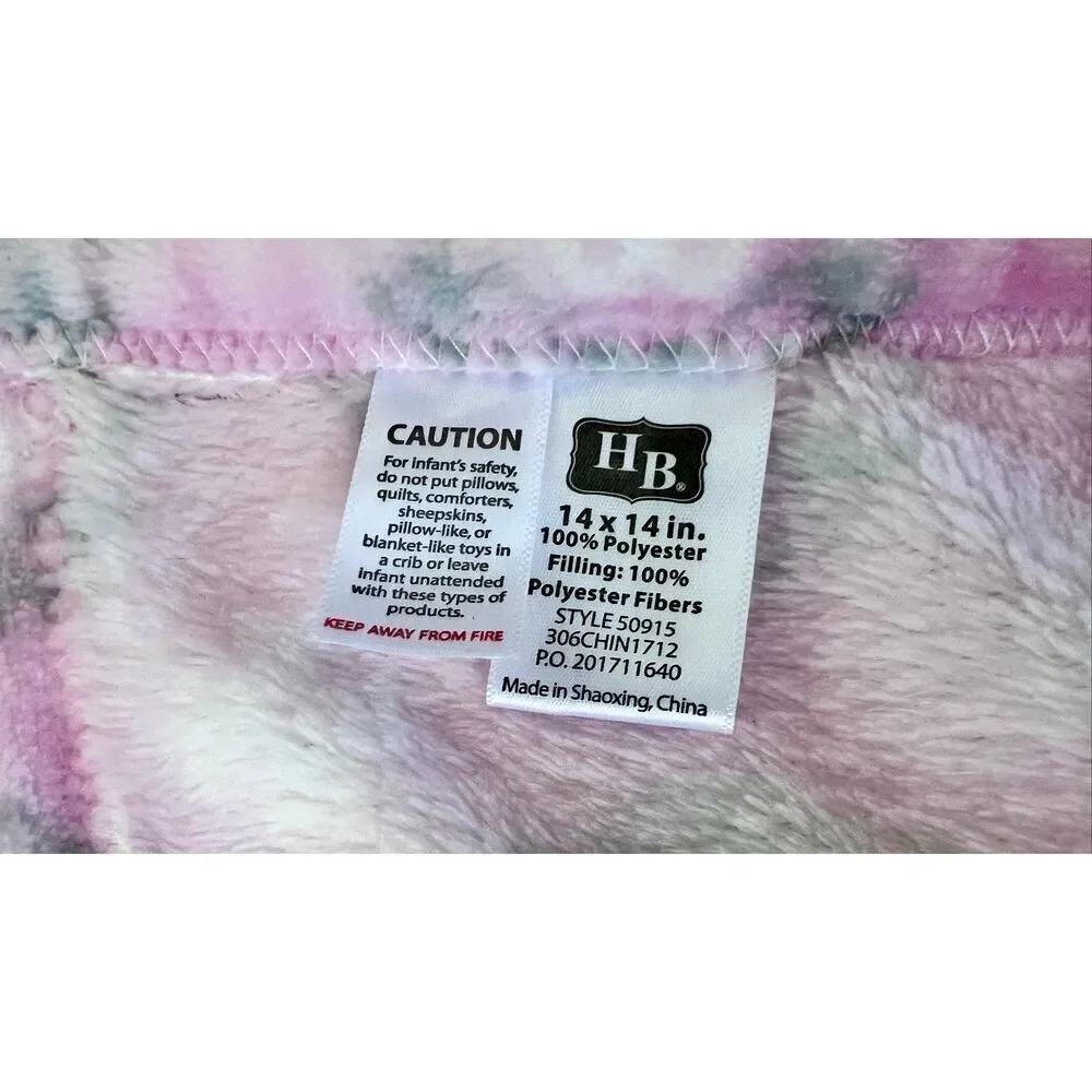 Hudson Baby HB Elephant Gray Pink Lovey Security Blanket Plush Toy